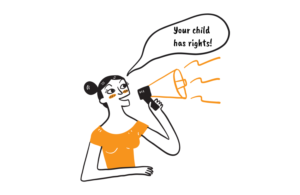woman with a megaphone