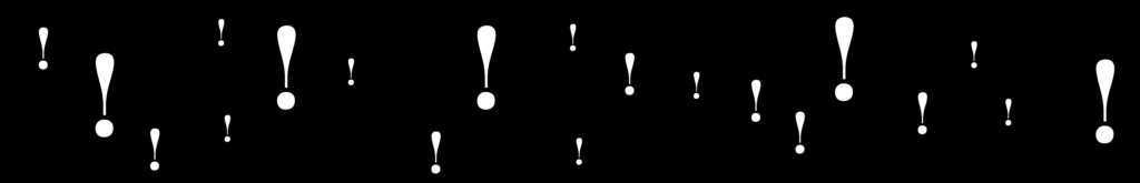 explanation marks on black background