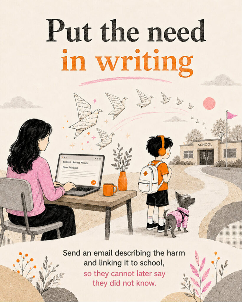 Woman typing email at computer